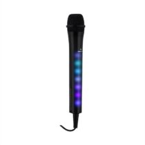 Kara Dazzl karaoke mikrofón s LED svetelným efektom, čierna farba Auna
