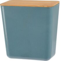 Úložný box s bambusovým vekom Roger, 13 x 13,7 x 8 cm, modrá